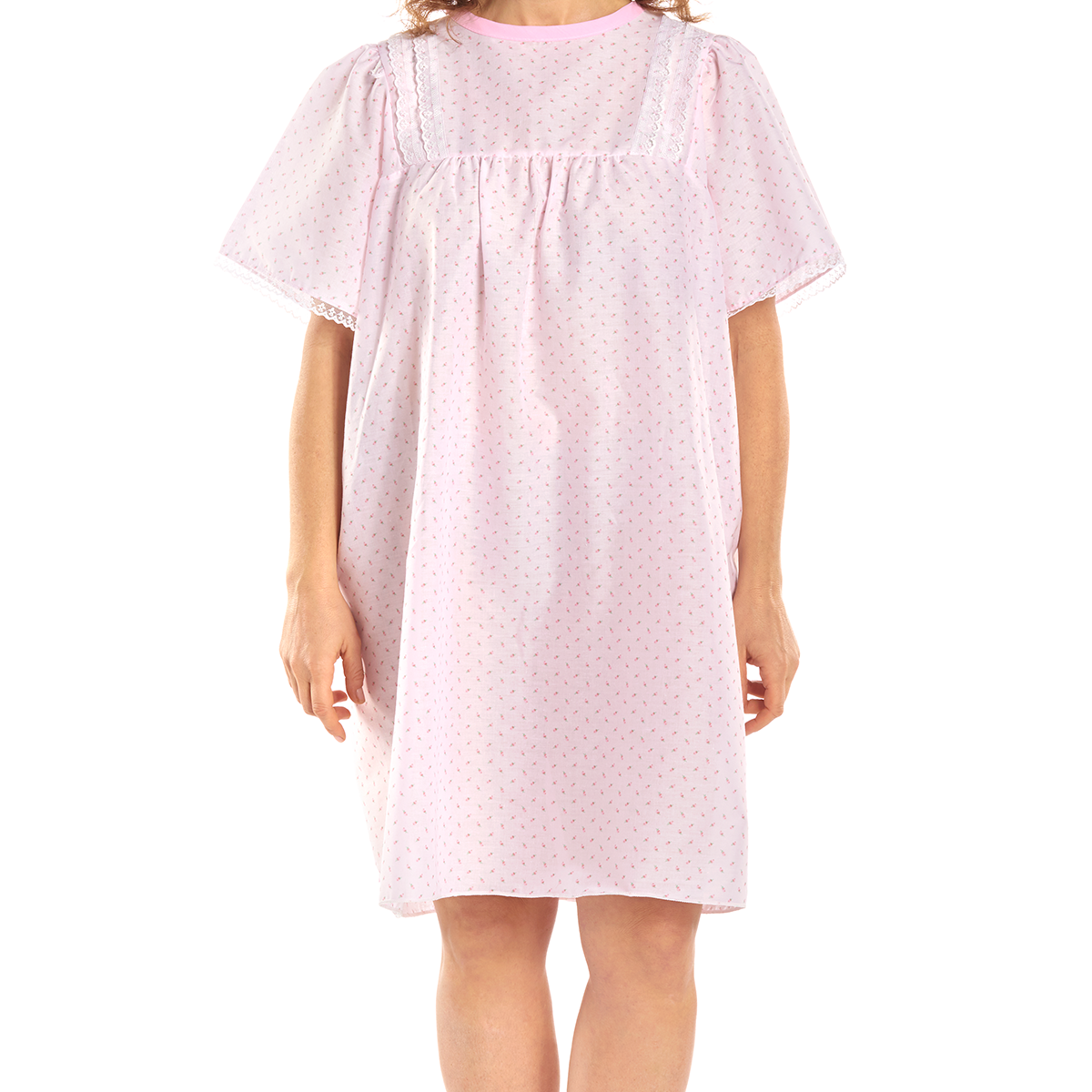 Organic Short Sleeeve Hospital Nursing Gown